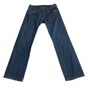 Woolrich Woolen Mills Mens Straight Leg Blue Denim Jeans 30x32 (Fits 30x28) 1576